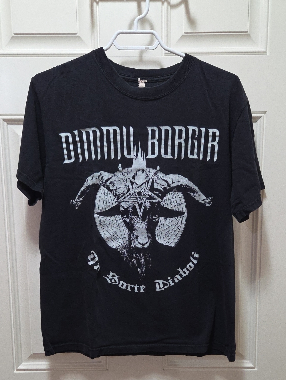 Black Graphic Dimmu Borgir Metal Short Sleeve Band Tee